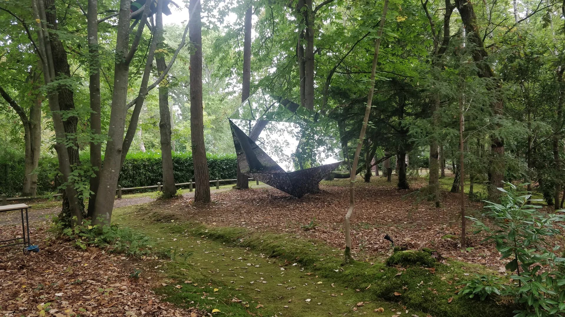 aLuminae dans le parc d'Ande — installation en plein jour parmi les arbres